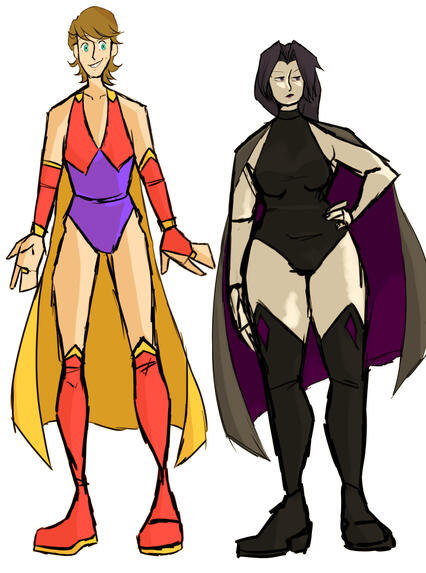 OCs, Kat (left) Quinn (right)